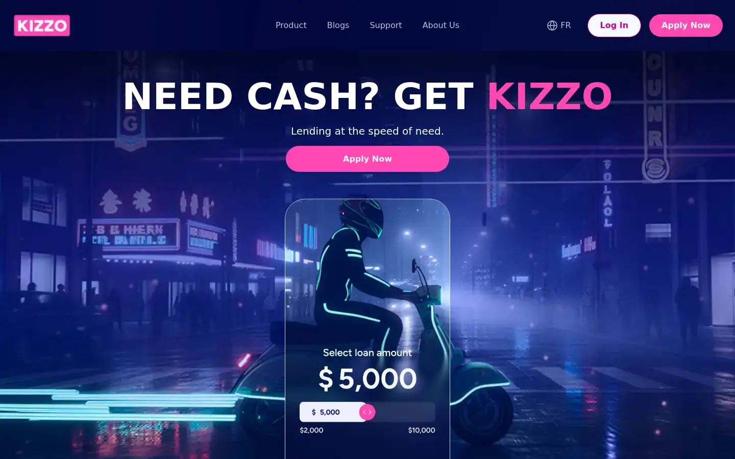 Screenshot of kizzo.ca