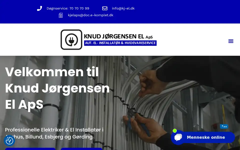 Screenshot of kj-el.dk