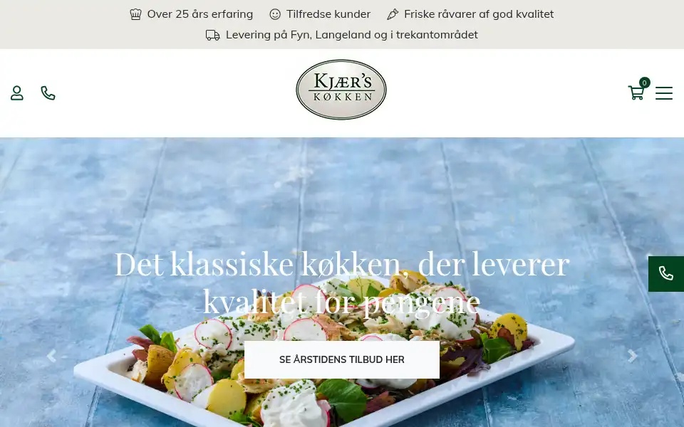 Screenshot of kjaerskoekken.dk