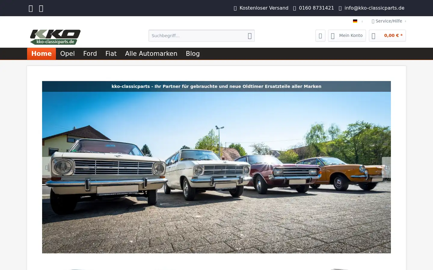 Screenshot of kko-classicparts.de