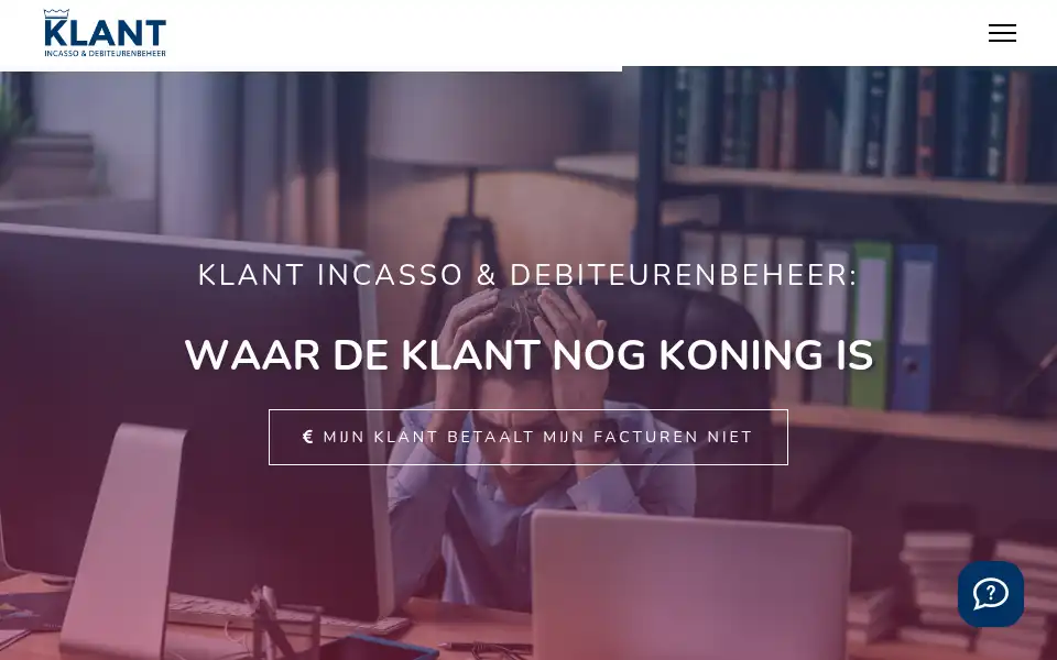 Screenshot of klantincasso.nl