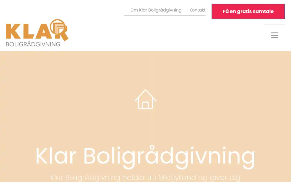 Screenshot of klarboligraadgivning.dk