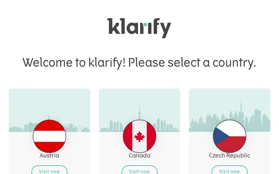 Screenshot of klarify.me