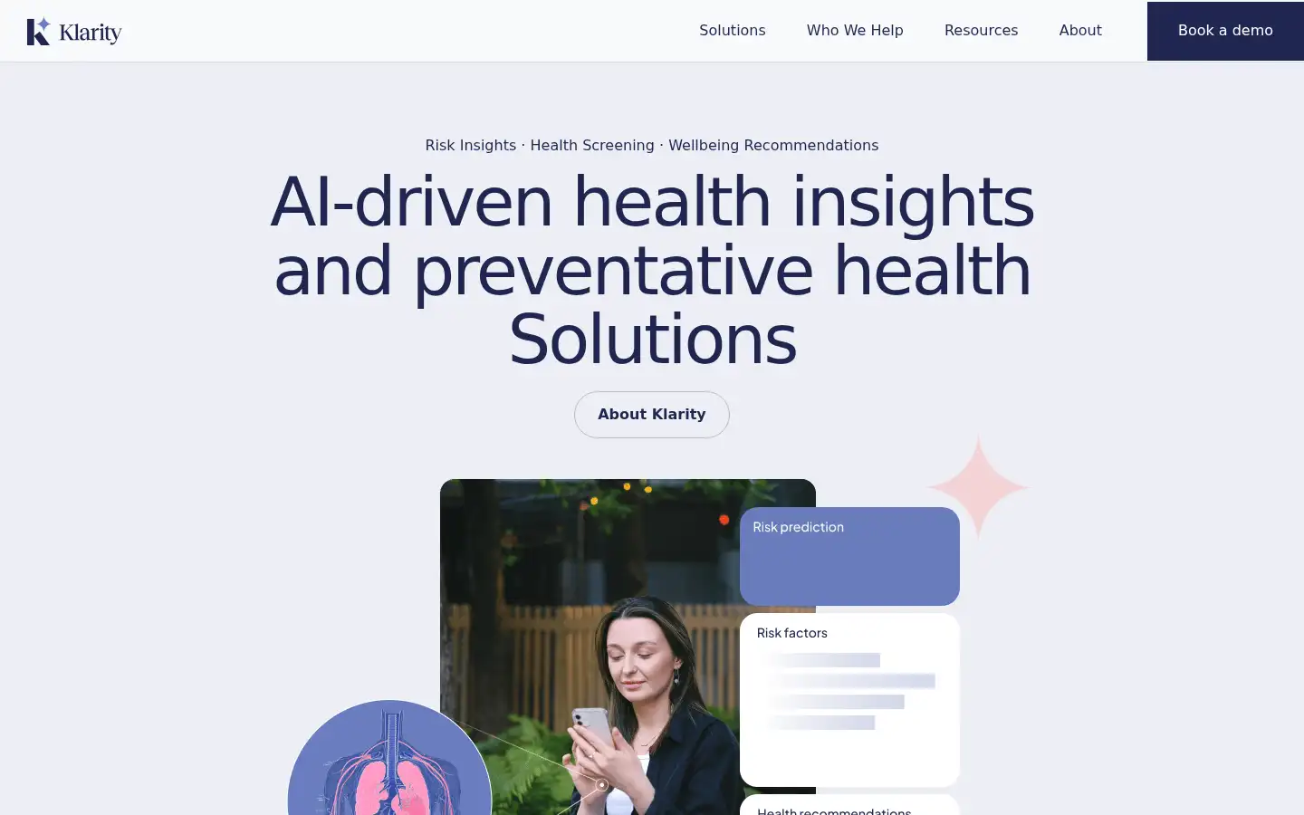 Screenshot of klarity.health