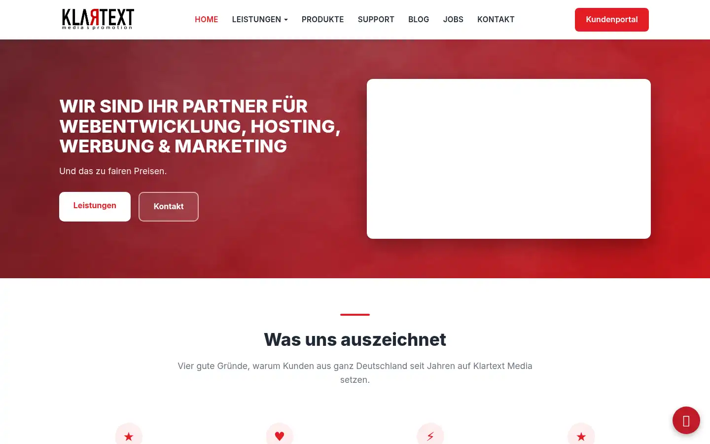 Screenshot of klartextmedia.de