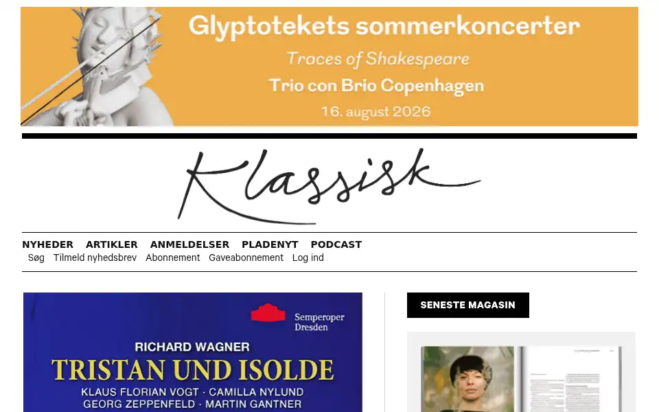 Screenshot of klassisk.org