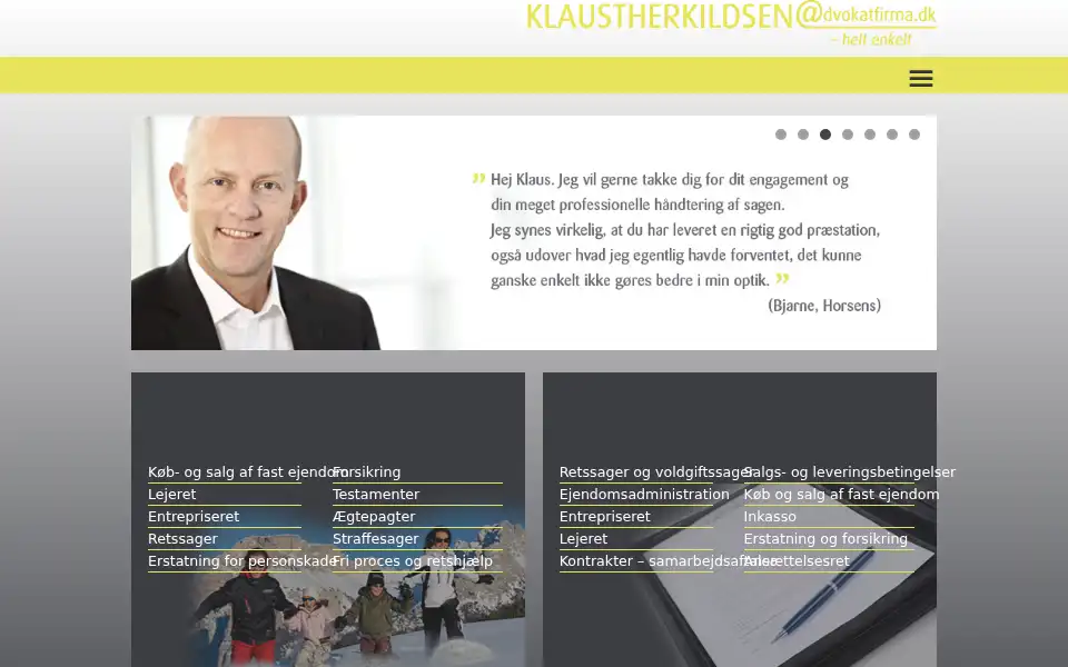 Screenshot of klaustherkildsen-advokatfirma.dk