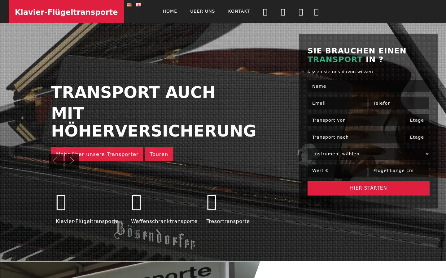 Screenshot of klavierspezialtransporte.de