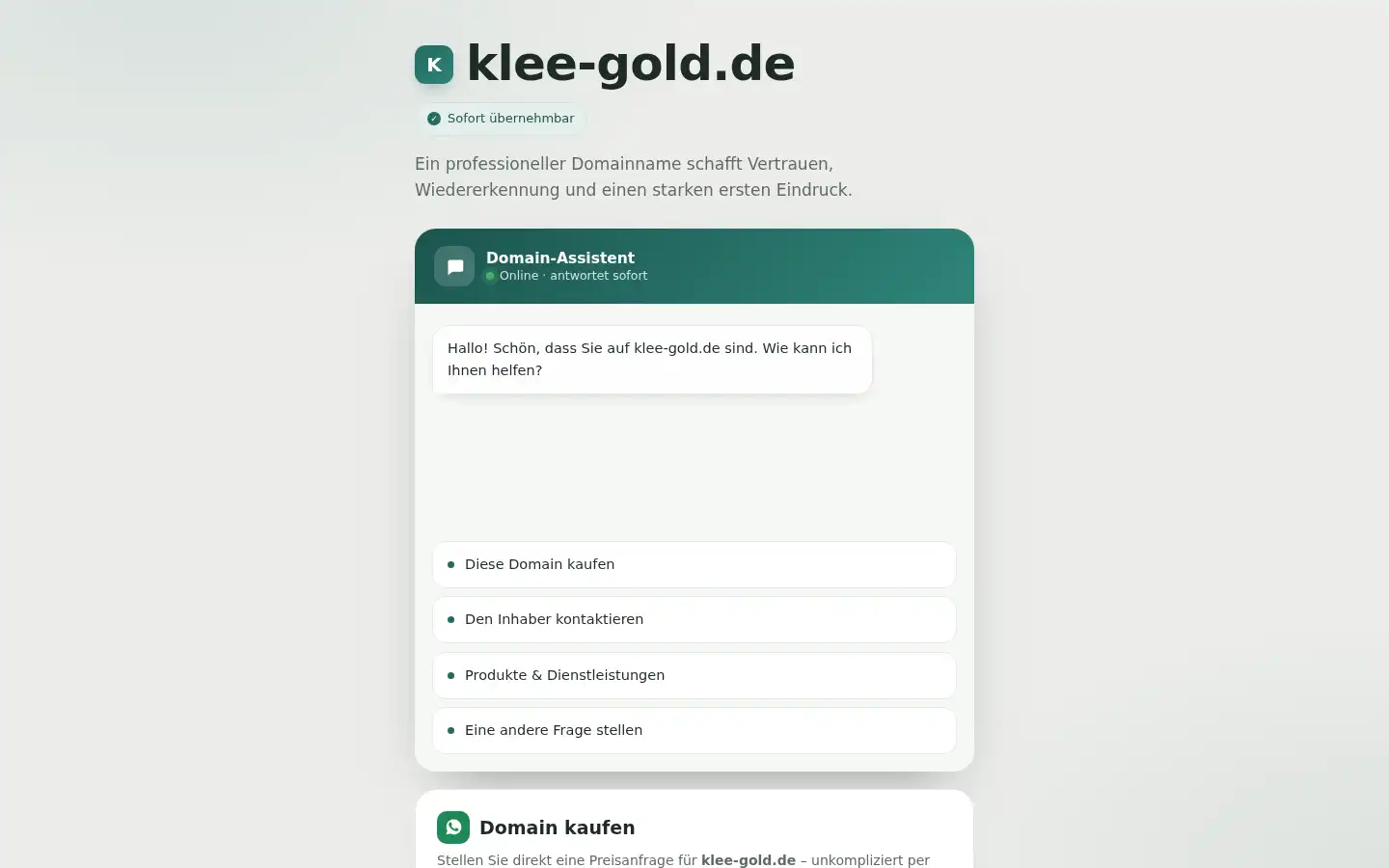 Screenshot of klee-gold.de