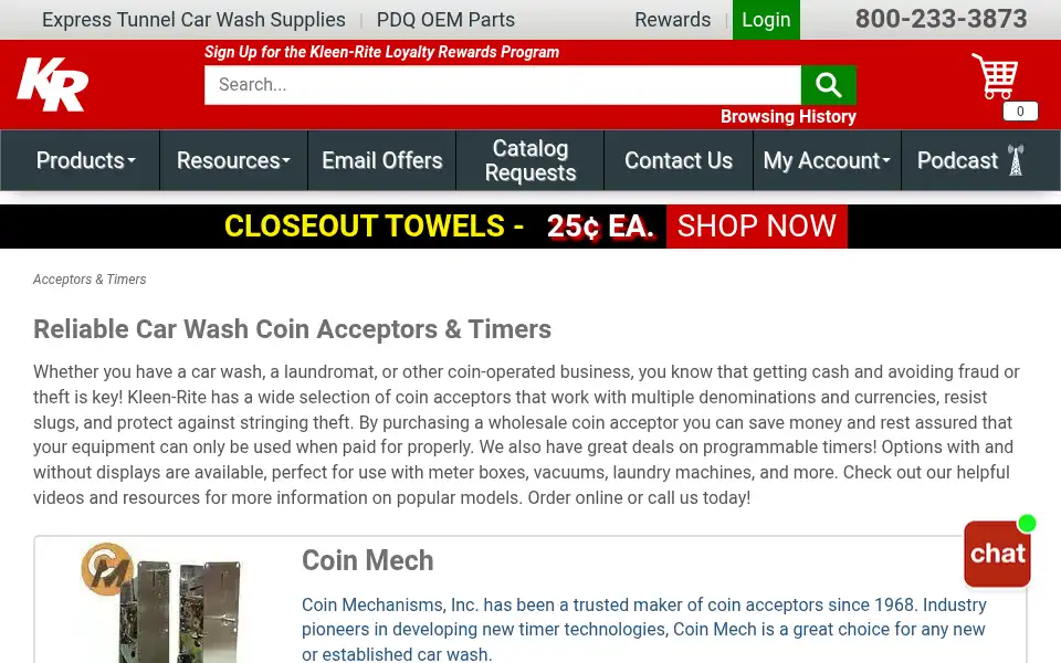 Screenshot of kleen-ritecorp.com