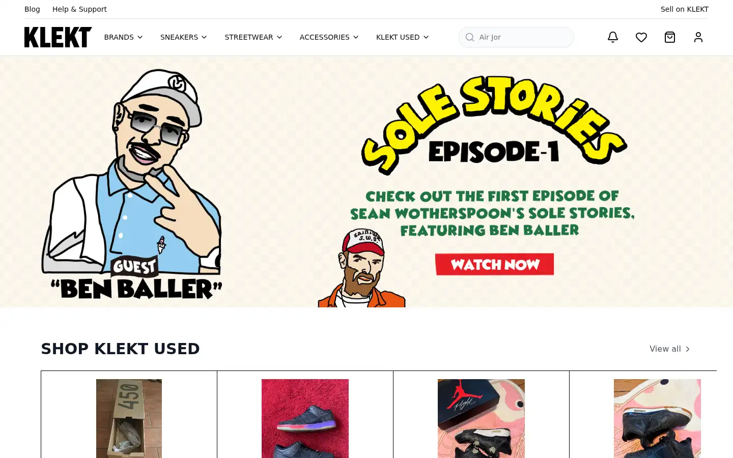 Screenshot of klekt.com