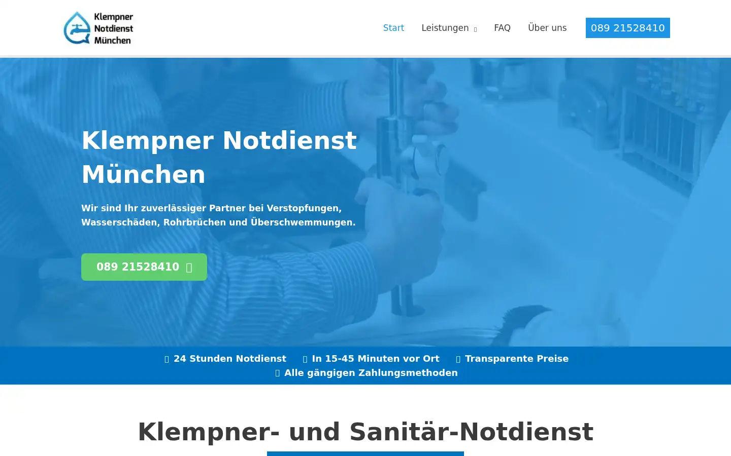 Screenshot of klempner-notdienst-muenchen.de
