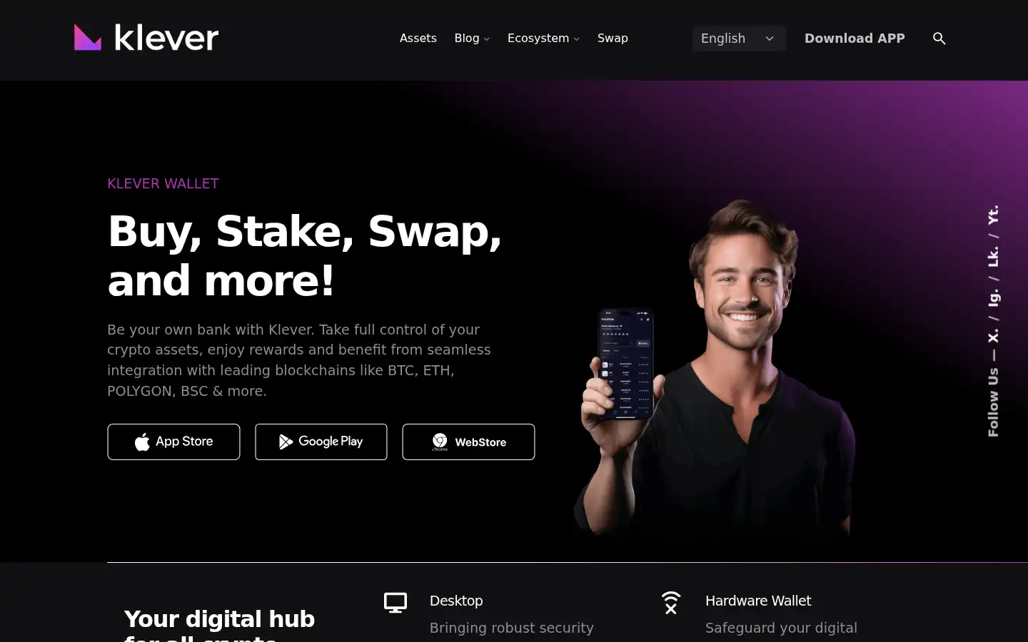 Screenshot of klever.io