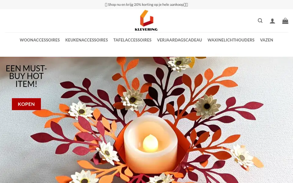 Screenshot of kleveringverkoop.com