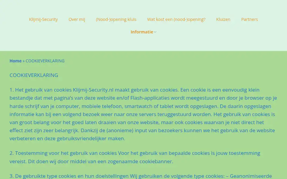 Screenshot of klijmij-security.nl