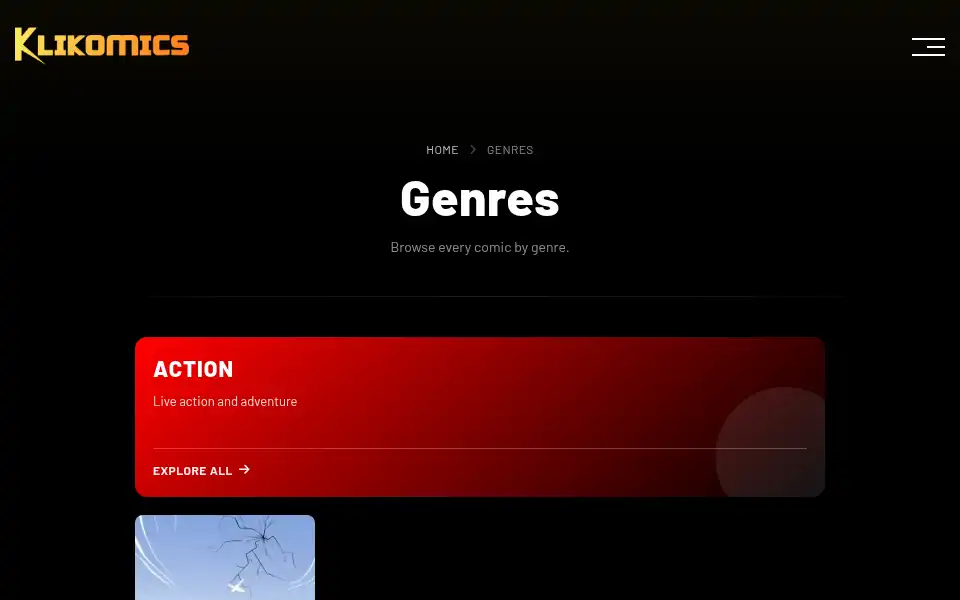 Screenshot of klikomics.com