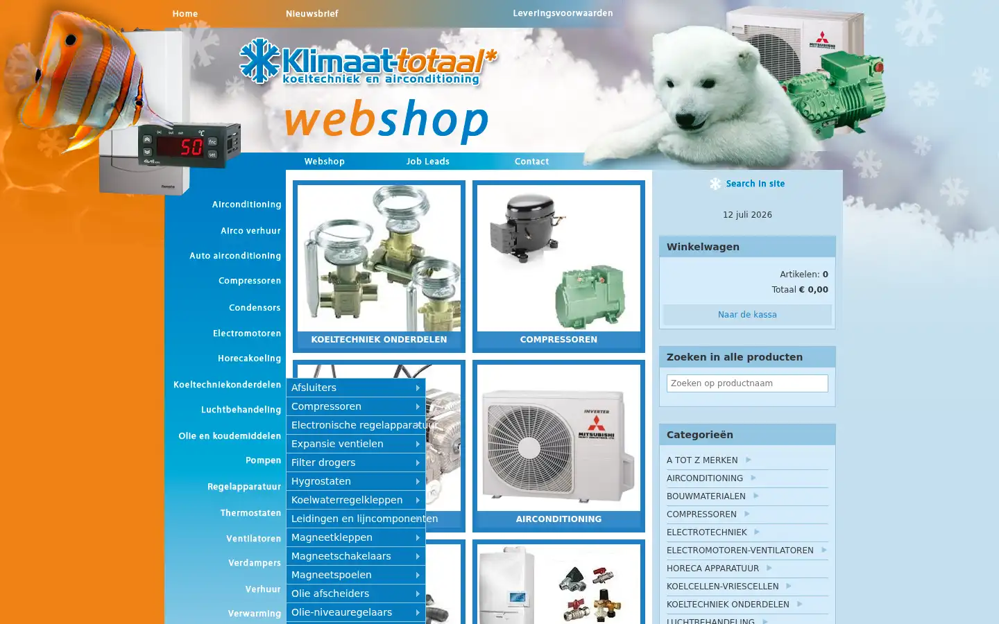 Screenshot of klimaat-totaal.nl
