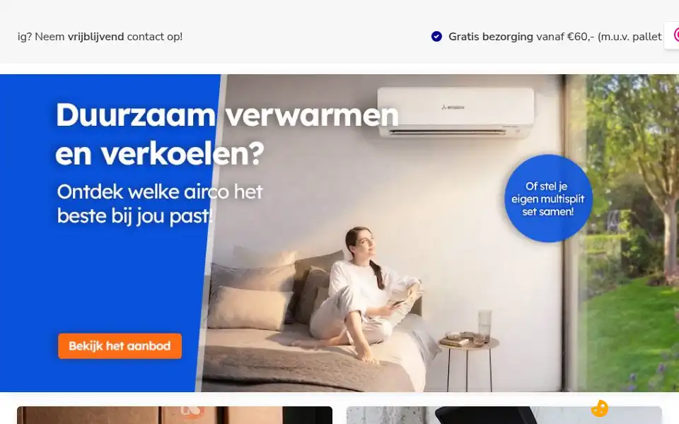Screenshot of klimaatshop.nl