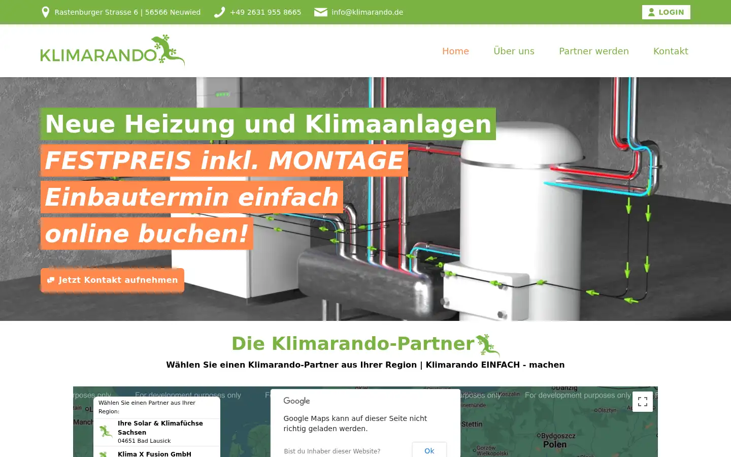 Screenshot of klimarando.de