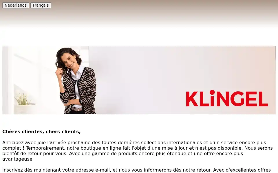 Screenshot of klingel.be
