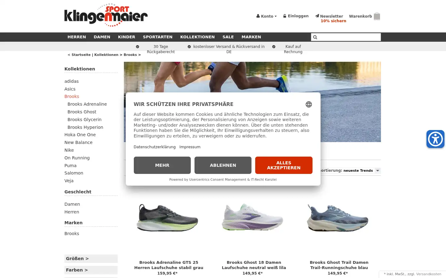 Screenshot of klingenmaier.de