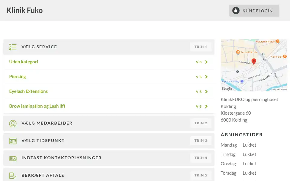 Screenshot of klinikfuko.dk