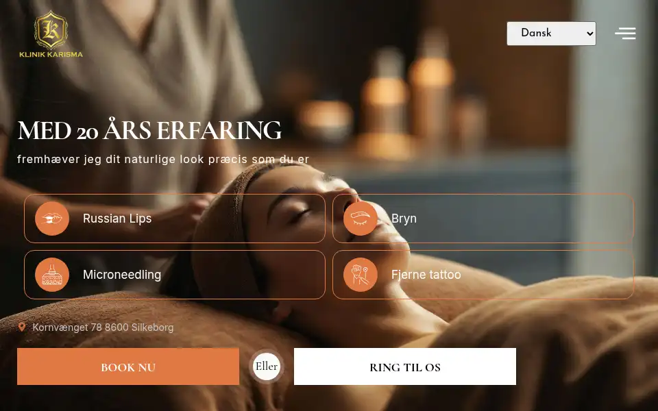 Screenshot of klinikkarisma.dk