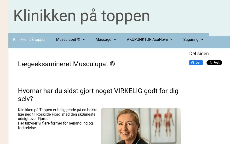 Screenshot of klinikken-paa-toppen.dk