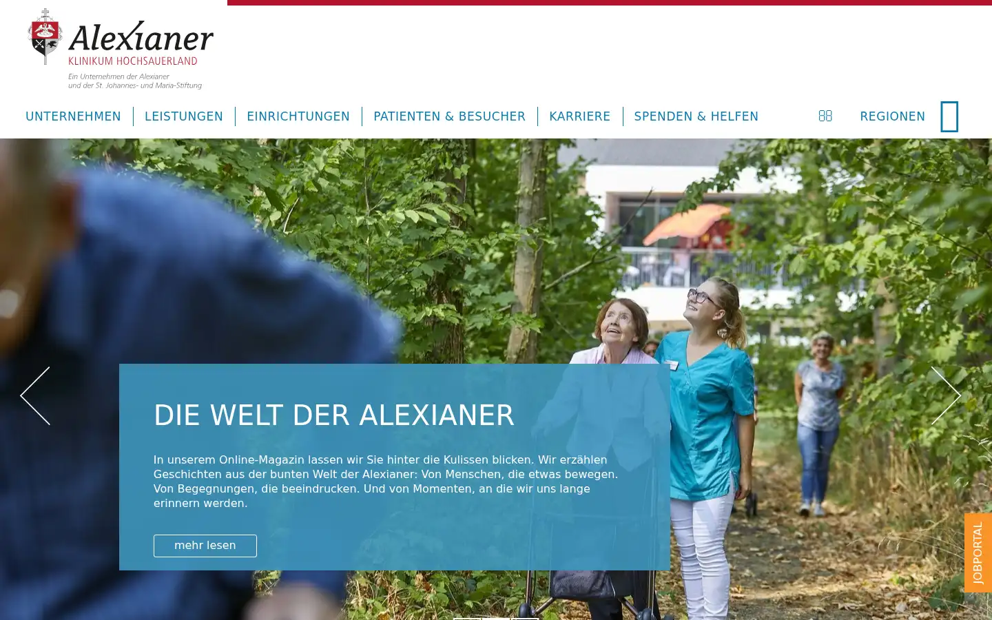 Screenshot of klinikum-hochsauerland.de