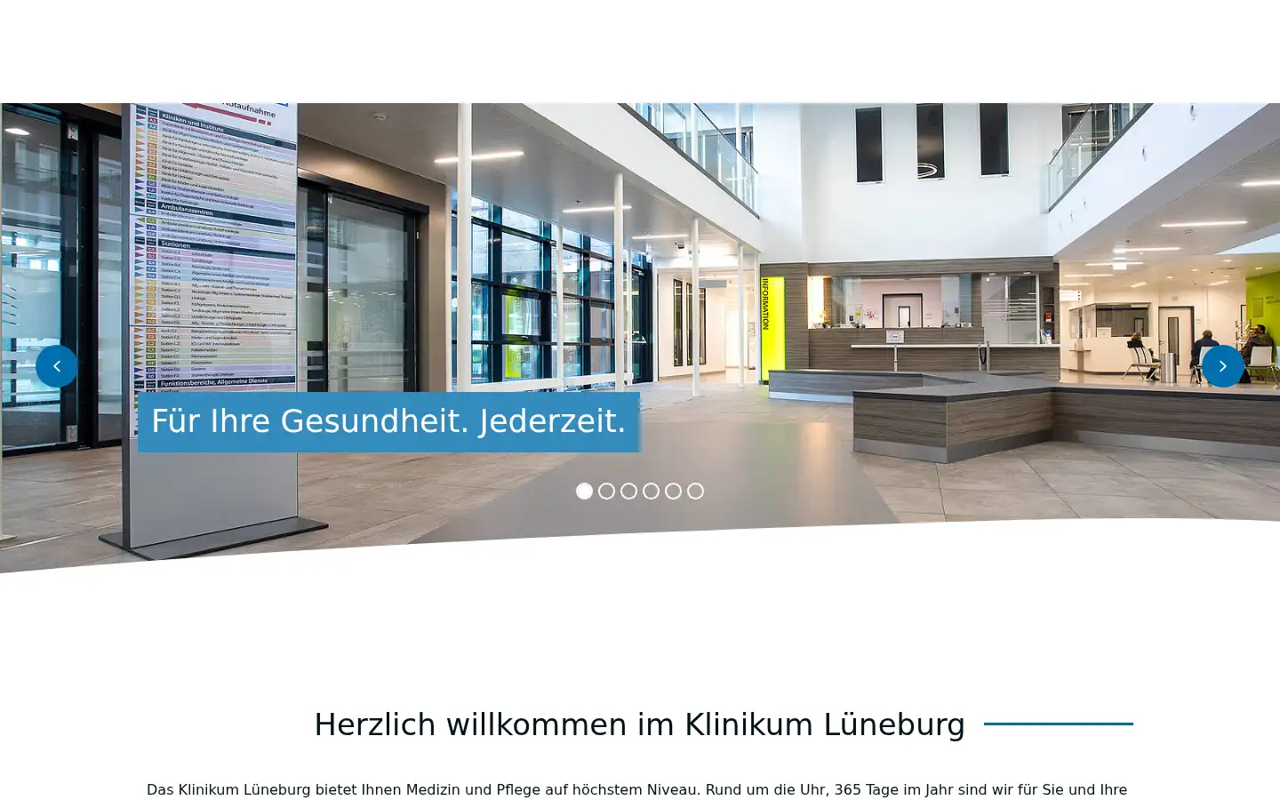Screenshot of klinikum-lueneburg.de