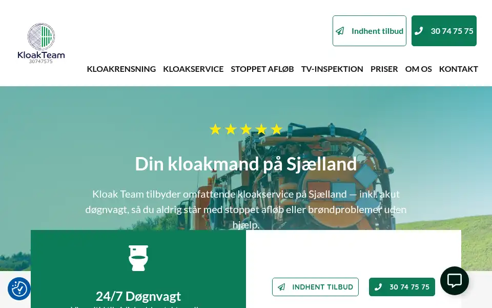 Screenshot of kloakteam.dk