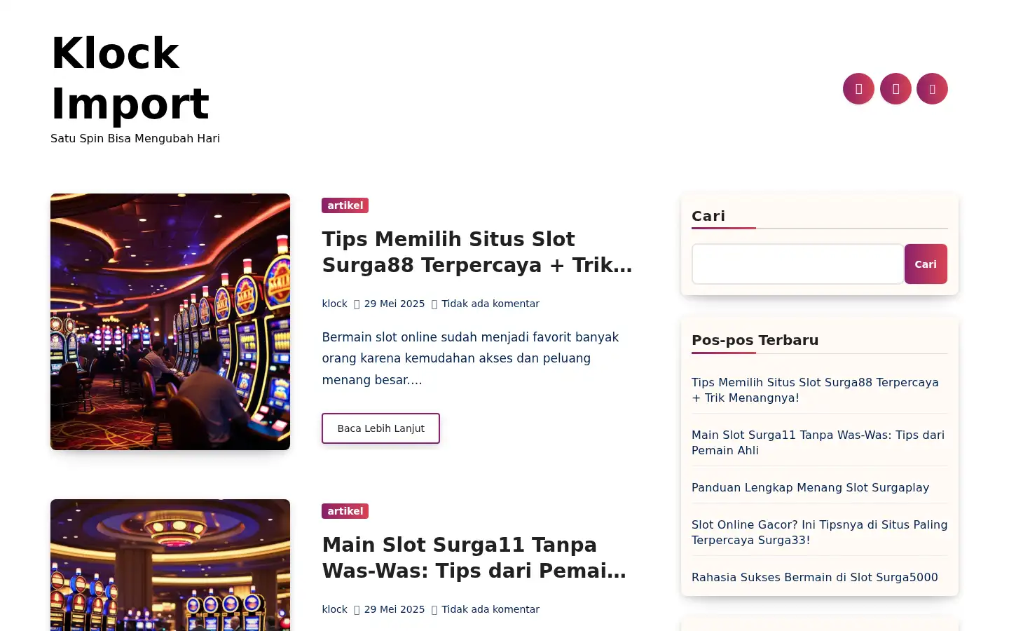 Screenshot of klockimport.com