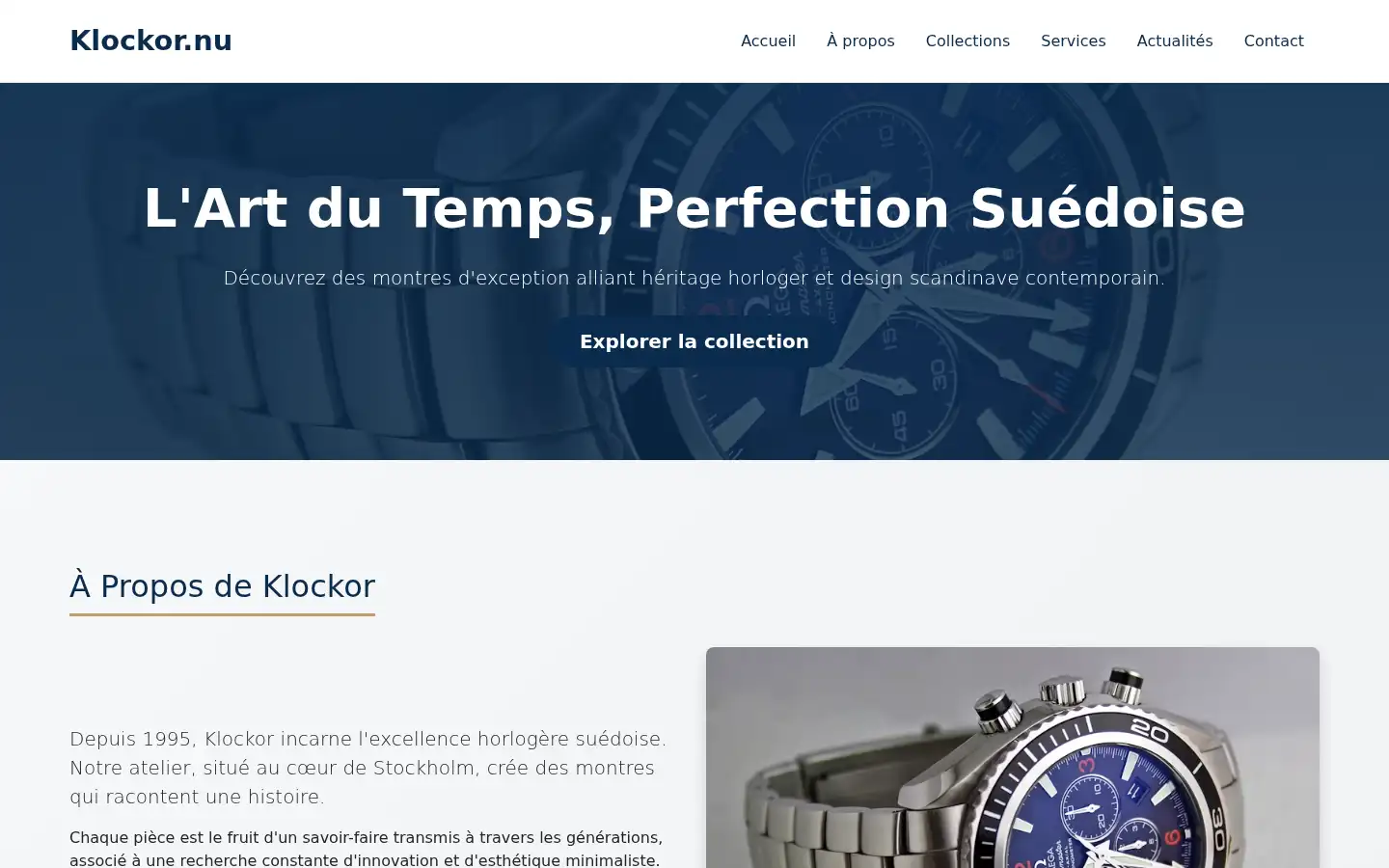 Screenshot of klockor.nu