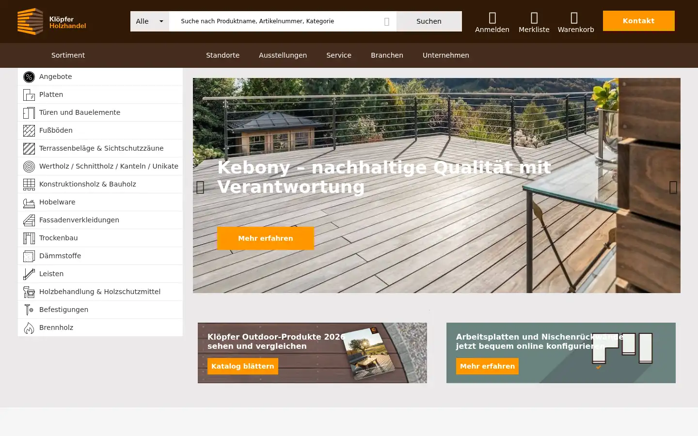 Screenshot of kloepfer.de