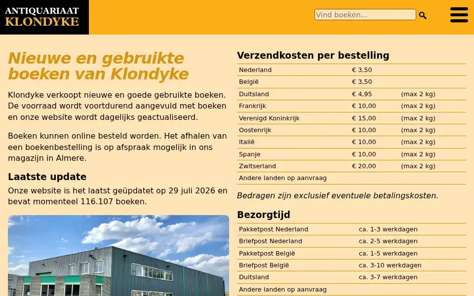 Screenshot of klondyke.nl