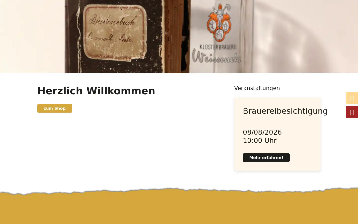 Screenshot of klosterbrauerei-weissenohe.de