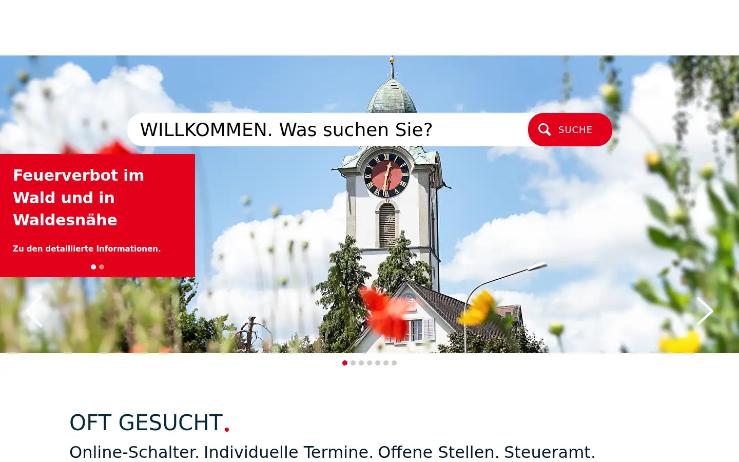 Screenshot of kloten.ch