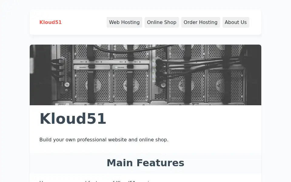 Screenshot of kloud51.com