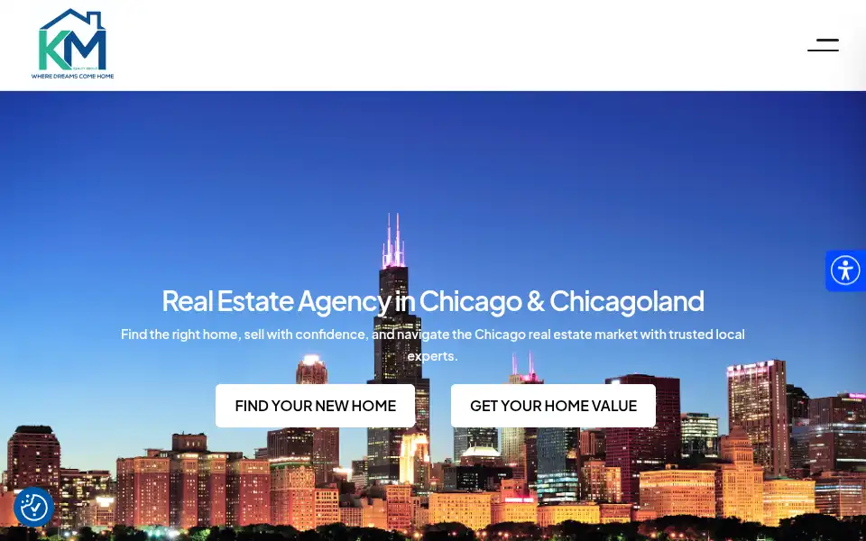 Screenshot of kmrealtygroup.net