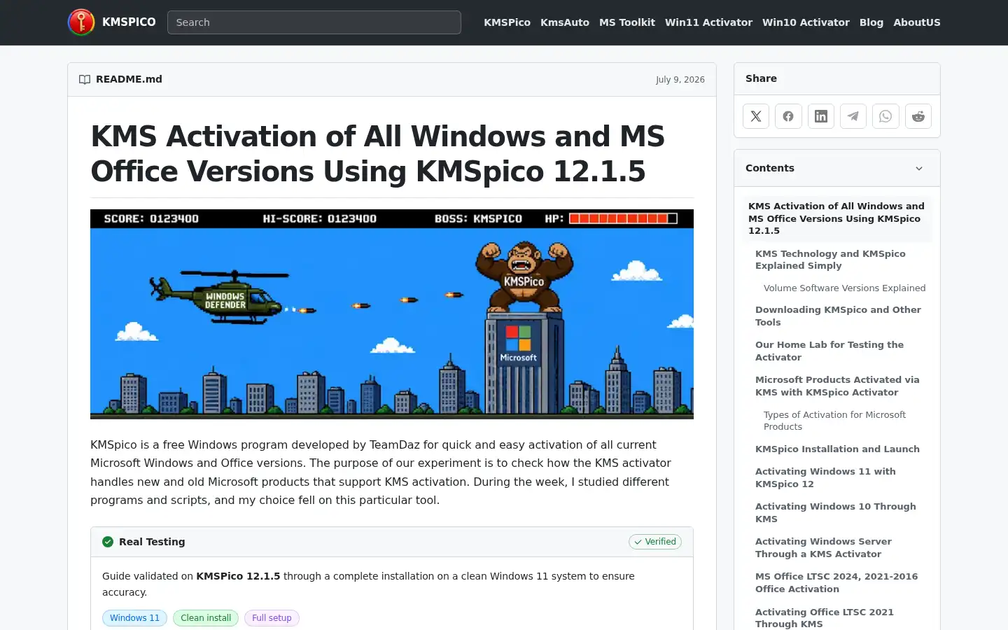 Screenshot of kmspico.lc