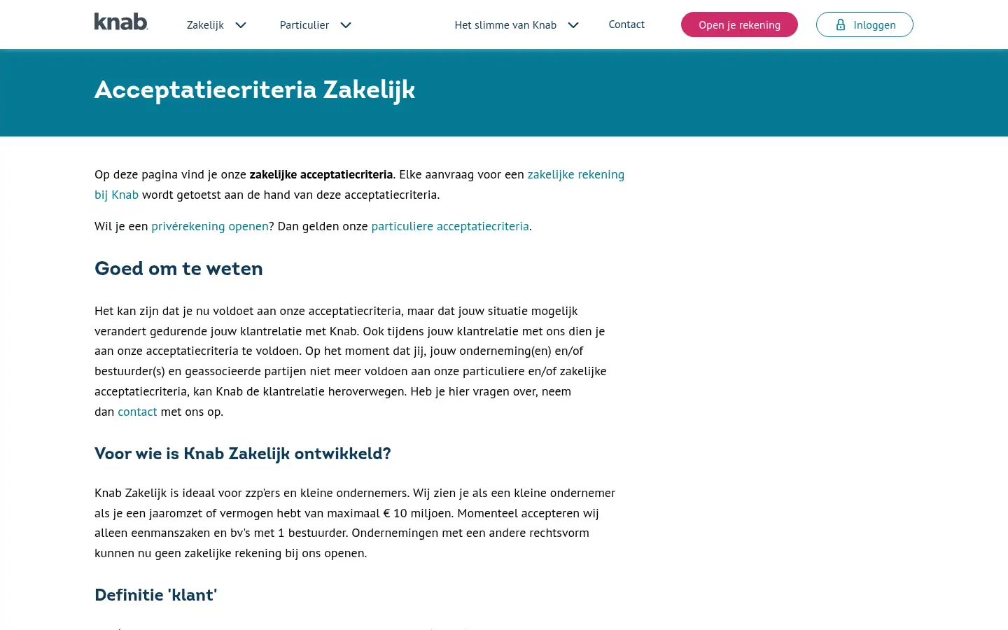 Screenshot of knab.nl