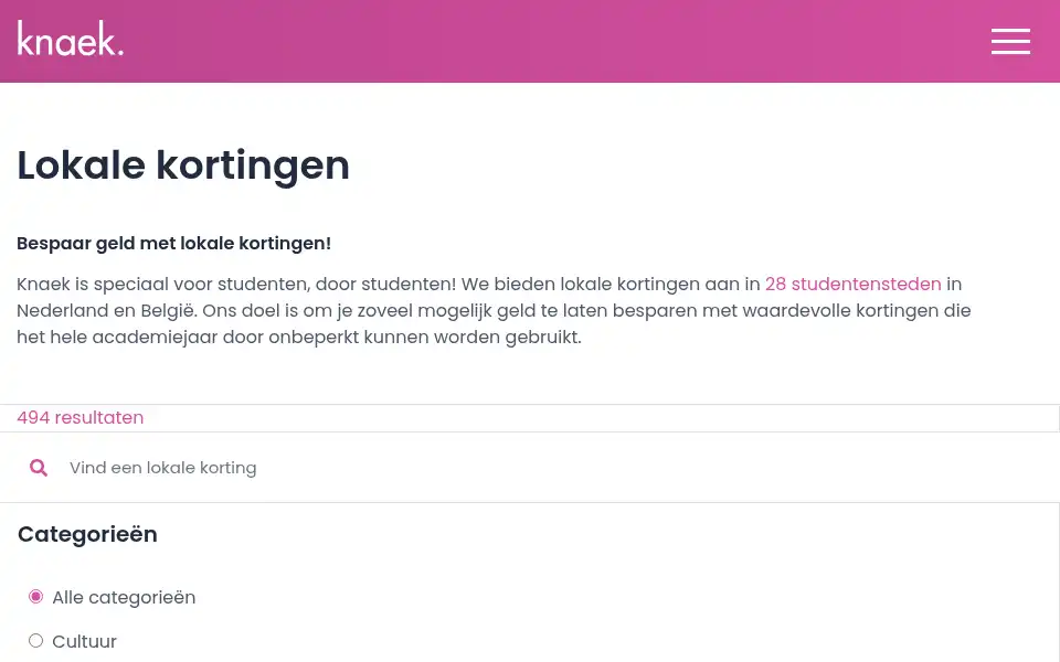 Screenshot of knaek.be