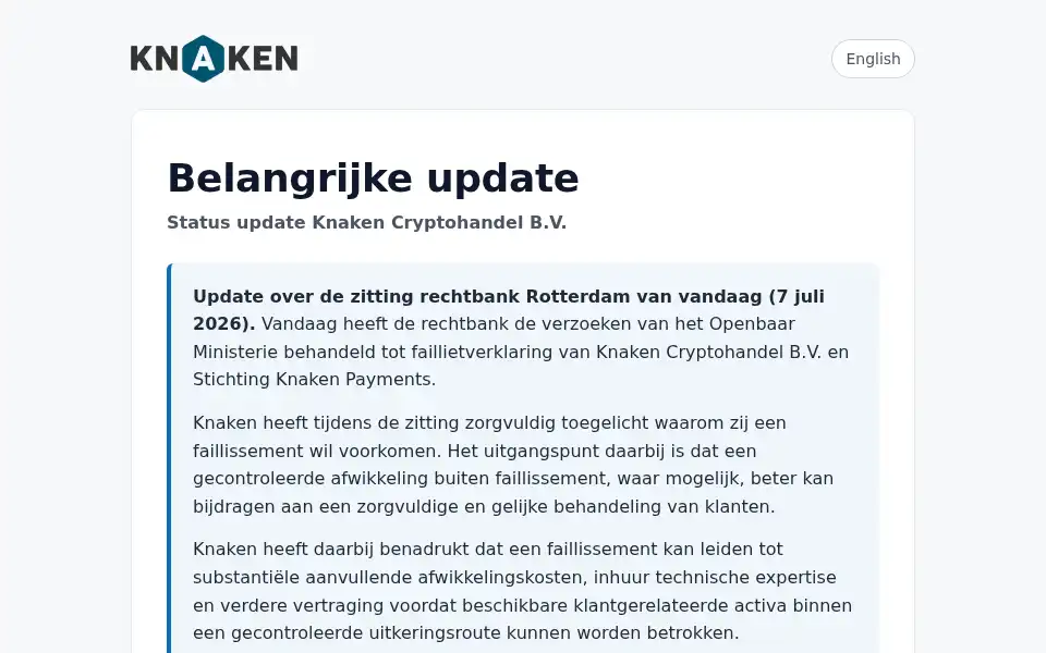 Screenshot of knaken.nl