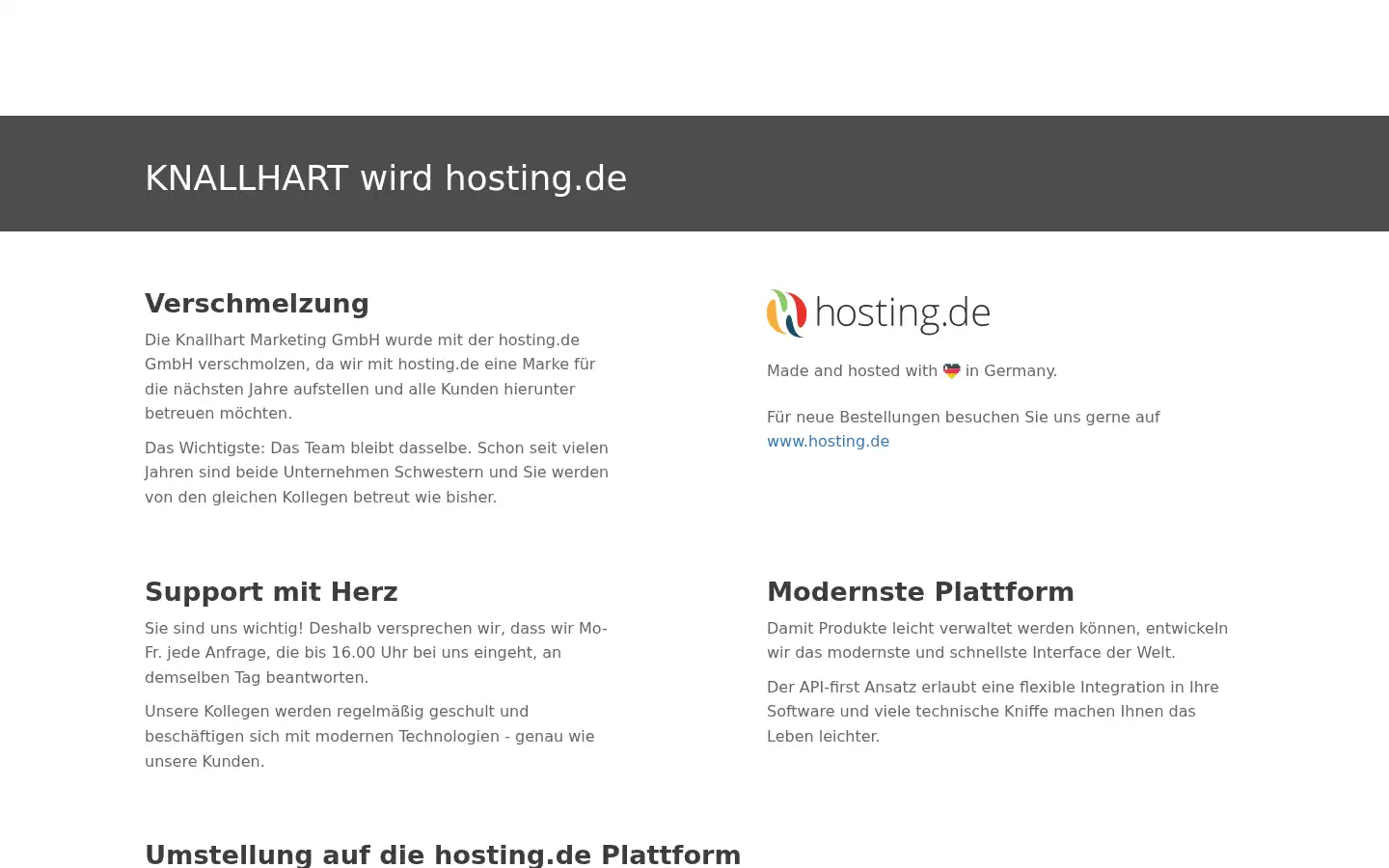 Screenshot of knallhart.de