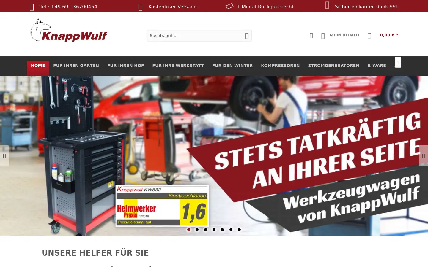 Screenshot of knappwulf.de
