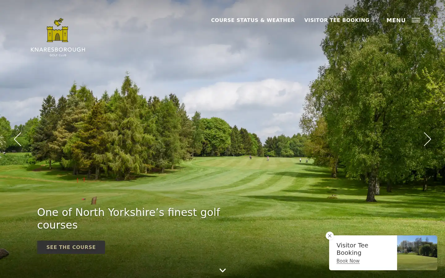 Screenshot of knaresboroughgolfclub.co.uk