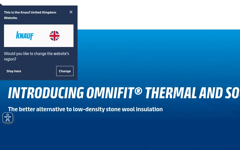 Screenshot of knaufinsulation.co.uk