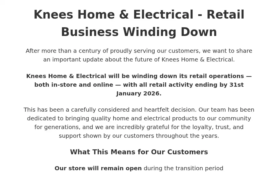 Screenshot of knees.co.uk