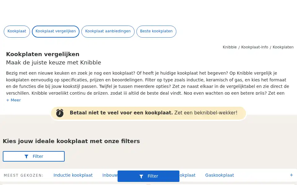 Screenshot of knibble.nl