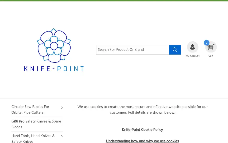 Screenshot of knife-point.co.uk